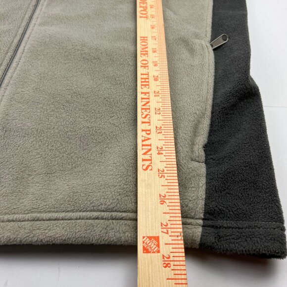 Men's Columbia Vest Fleece Sleeveless Size XL 2-Tone Grays Full Zip/Zip Pockets - Picture 8 of 10